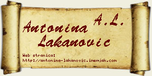 Antonina Lakanović vizit kartica